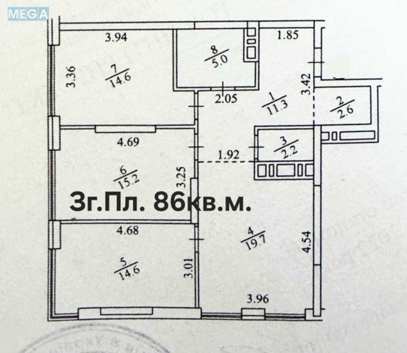 Продаж 3 кімнатної квартири (86/45/29), 11 пов. 26 пов. будинку, <a class="location-link" href="/kiev/" title="Недвижимость Київ">Київ</a>, <a class="location-link" href="/kiev/podolskij/" title="Недвижимость Подільський район">Подільський р-н</a>, Північно-Сирецька вул., 8 (изображение 19)