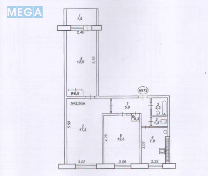 Продаж 3 кімнатної квартири (62/?/7), 1 пов. 9 пов. будинку, <a class="location-link" href="/krivoj-rog/" title="Недвижимость Кривий Ріг">Кривий Ріг</a>, <a class="location-link" href="/krivoj-rog/saksaganskij/" title="Недвижимость Саксаганський район">Саксаганський р-н</a>, Космонавтів (изображение 11)