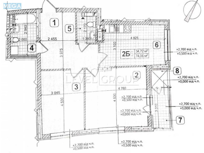 Продаж 2 кімнатної квартири (74/30/15), 21 пов. 24 пов. будинку, <a class="location-link" href="/kiev/" title="Недвижимость Київ">Київ</a>, <a class="location-link" href="/kiev/podolskij/" title="Недвижимость Подільський район">Подільський р-н</a>, Івана Виговського вул., 12К (изображение 2)