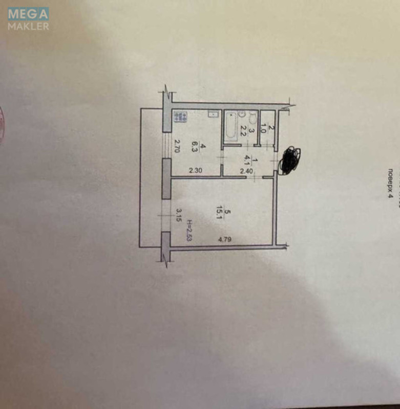 Продаж 1 кімнатної квартири (30,6/?/6,4), 4 пов. 9 пов. будинку, <a class="location-link" href="/kiev/" title="Недвижимость Київ">Київ</a>, <a class="location-link" href="/kiev/dneprovskij/" title="Недвижимость Дніпровський район">Дніпровський р-н</a>, Андрея Малышко ул., 27 (изображение 13)