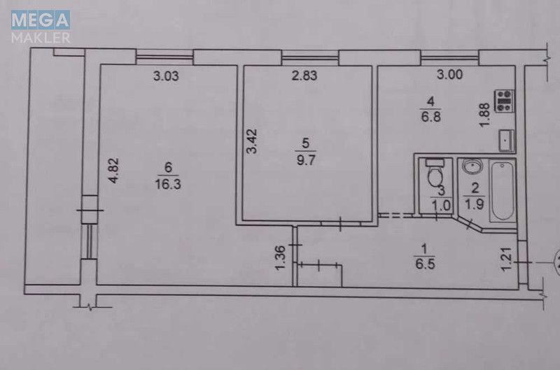 Продаж 2 кімнатної квартири (46,6/?/6,8), 6 пов. 9 пов. будинку, <a class="location-link" href="/kiev/" title="Недвижимость Київ">Київ</a>, <a class="location-link" href="/kiev/svyatoshinskij/" title="Недвижимость Святошинський район">Святошинський р-н</a>, Зодчих вул. (изображение 13)