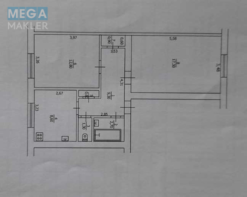 Продаж 2 кімнатної квартири (53,5/30/?), 1 пов. 4 пов. будинку, <a class="location-link" href="/belaya-tserkov/" title="Недвижимость Біла Церква">Біла Церква</a>, Курбаса (изображение 11)