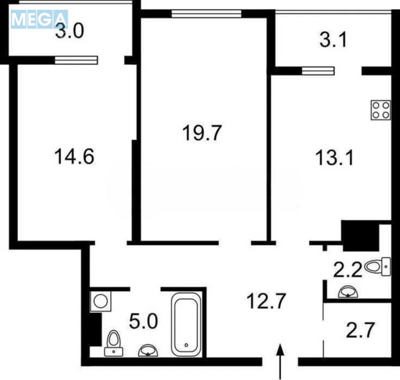 Продаж 2 кімнатної квартири (76,1/?/13,1), 1 пов. 25 пов. будинку, <a class="location-link" href="/kiev/" title="Недвижимость Київ">Київ</a>, <a class="location-link" href="/kiev/solomenskij/" title="Недвижимость Солом'янський район">Солом'янський р-н</a>, Богданівська вул. (изображение 13)