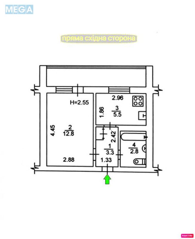 Продаж 1 кімнатної квартири (32/13/6), 8 пов. 9 пов. будинку, <a class="location-link" href="/kiev/" title="Недвижимость Київ">Київ</a>, <a class="location-link" href="/kiev/svyatoshinskij/" title="Недвижимость Святошинський район">Святошинський р-н</a>, Михаила Котельникова ул., 87 (изображение 2)