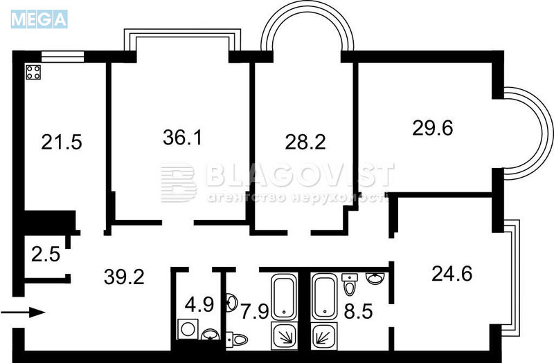 Продаж 4 кімнатної квартири (203/125/21,5), 17 пов. 23 пов. будинку, <a class="location-link" href="/kiev/" title="Недвижимость Київ">Київ</a>, <a class="location-link" href="/kiev/pecherskij/" title="Недвижимость Печерський район">Печерський р-н</a>, Інститутська вул., 18а (изображение 2)