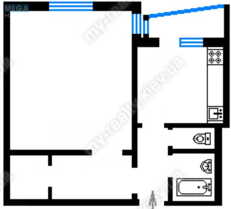 Продаж 1 кімнатної квартири (35/?/8), 13 пов. 16 пов. будинку, <a class="location-link" href="/kiev/" title="Недвижимость Київ">Київ</a>, <a class="location-link" href="/kiev/svyatoshinskij/" title="Недвижимость Святошинський район">Святошинський р-н</a>, Кольцова бульв., 9 (изображение 15)