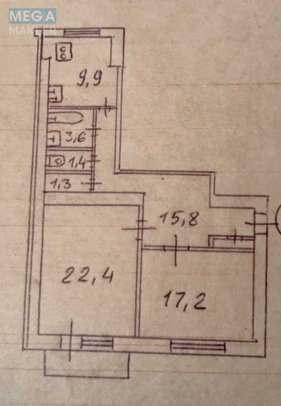 Продаж 2 кімнатної квартири (74/40/10), 6 пов. 10 пов. будинку, <a class="location-link" href="/kiev/" title="Недвижимость Київ">Київ</a>, <a class="location-link" href="/kiev/pecherskij/" title="Недвижимость Печерський район">Печерський р-н</a>, Лесі Українки бульв., 24 (изображение 11)