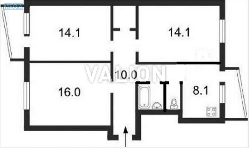 Продаж 3 кімнатної квартири (67/44/8), 3 пов. 16 пов. будинку, <a class="location-link" href="/kiev/" title="Недвижимость Київ">Київ</a>, <a class="location-link" href="/kiev/svyatoshinskij/" title="Недвижимость Святошинський район">Святошинський р-н</a>, Чорнобильська вул., 11а (изображение 12)