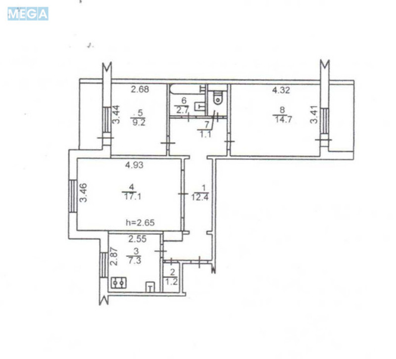 Продаж 3 кімнатної квартири (72/41/7,3), 2 пов. 9 пов. будинку, <a class="location-link" href="/kiev/" title="Недвижимость Київ">Київ</a>, <a class="location-link" href="/kiev/obolonskij/" title="Недвижимость Оболонський район">Оболонський р-н</a>, Зои Гайдай ул., 2 (изображение 14)