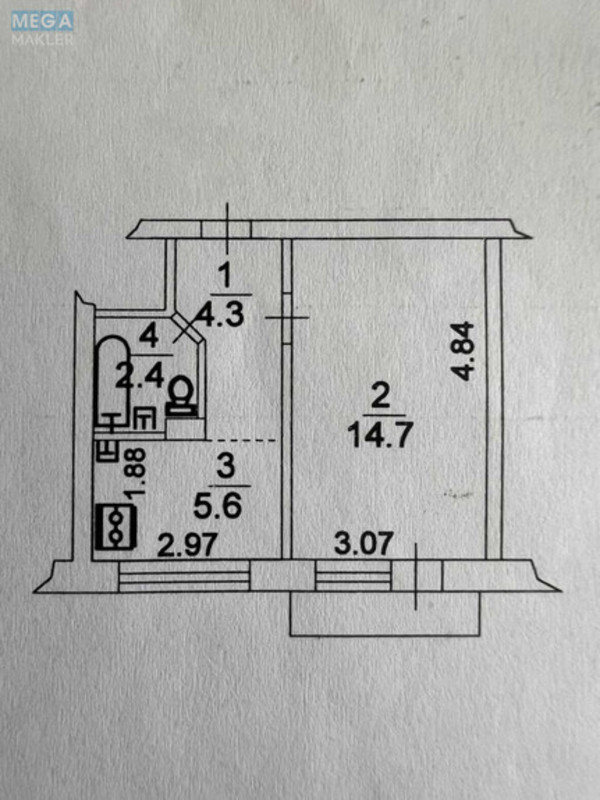 Продаж 1 кімнатної квартири (27,8/?/5,6), 6 пов. 9 пов. будинку, <a class="location-link" href="/kiev/" title="Недвижимость Київ">Київ</a>, <a class="location-link" href="/kiev/darnickij/" title="Недвижимость Дарницький район">Дарницький р-н</a>, Харьковское шоссе, 21/3 (изображение 19)