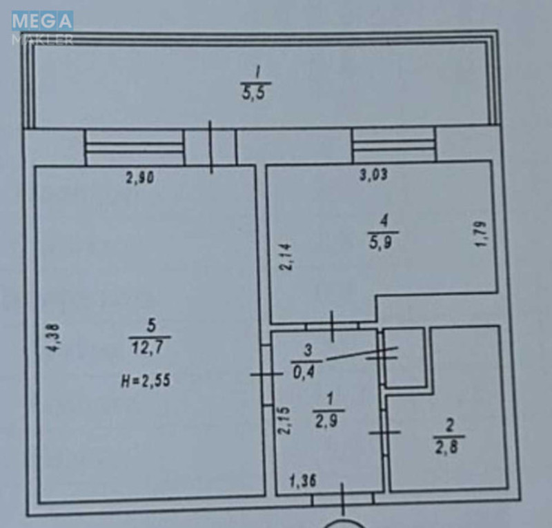 Продаж 1 кімнатної квартири (30,2/12/5,5), 4 пов. 9 пов. будинку, <a class="location-link" href="/kiev/" title="Недвижимость Київ">Київ</a>, <a class="location-link" href="/kiev/obolonskij/" title="Недвижимость Оболонський район">Оболонський р-н</a>, Маршала Рокоссовского просп., 3 (изображение 14)