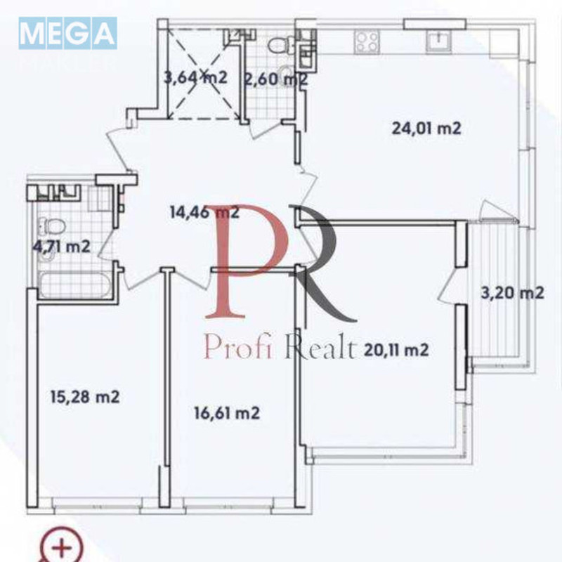 Продаж 3 кімнатної квартири (105/51/24), 14 пов. 18 пов. будинку, <a class="location-link" href="/kiev/" title="Недвижимость Київ">Київ</a>, <a class="location-link" href="/kiev/podolskij/" title="Недвижимость Подільський район">Подільський р-н</a>, Генерала Грекова вулиця, 4 (изображение 9)