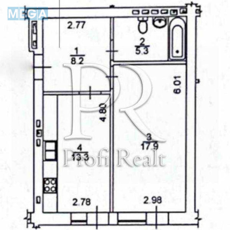 Продаж 1 кімнатної квартири (45/18/13), 1 пов. 6 пов. будинку, <a class="location-link" href="/kiev/" title="Недвижимость Київ">Київ</a>, <a class="location-link" href="/kiev/podolskij/" title="Недвижимость Подільський район">Подільський р-н</a>, Замковецька вулиця, 86А (изображение 21)