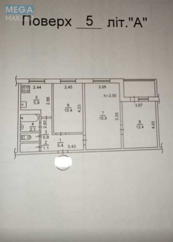 Продаж 3 кімнатної квартири (59/40/6), 5 пов. 9 пов. будинку, <a class="location-link" href="/kiev/" title="Недвижимость Київ">Київ</a>, <a class="location-link" href="/kiev/obolonskij/" title="Недвижимость Оболонський район">Оболонський р-н</a>, Маршала Малиновского ул., 13а (изображение 25)