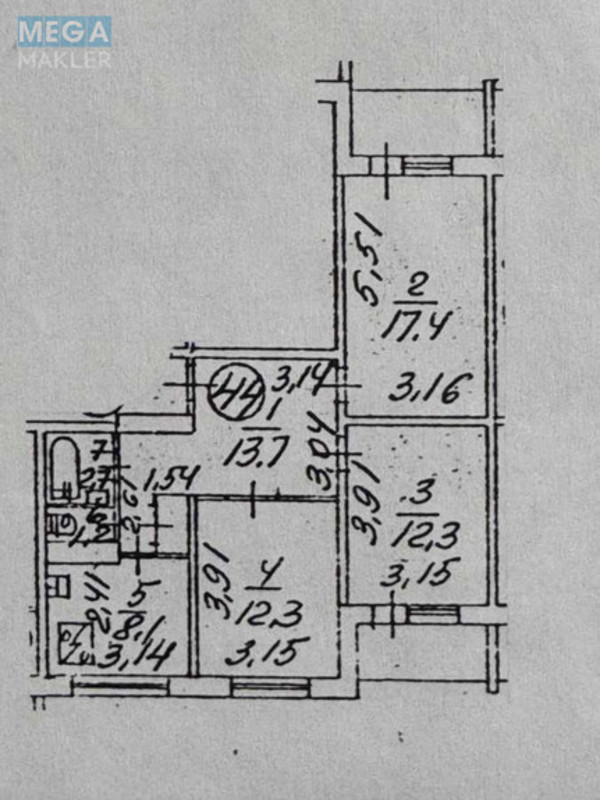 Продаж 3 кімнатної квартири (71/?/7), 11 пов. 16 пов. будинку, <a class="location-link" href="/kiev/" title="Недвижимость Київ">Київ</a>, <a class="location-link" href="/kiev/desnyanskij/" title="Недвижимость Деснянський район">Деснянський р-н</a>, Владимира Маяковского просп., 17 (изображение 19)