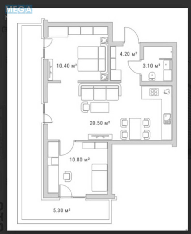 Продаж 3 кімнатної квартири (55/40/15), 17 пов. 25 пов. будинку, <a class="location-link" href="/kiev/" title="Недвижимость Київ">Київ</a>, <a class="location-link" href="/kiev/goloseevskij/" title="Недвижимость Голосіївський район">Голосіївський р-н</a>, Васильковская ул., 101а (изображение 6)