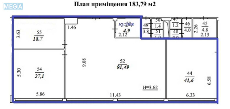 Оренда комерційної нерухомості, 184&nbsp;кв.м, под офис, <a class="location-link" href="/kiev/" title="Недвижимость Київ">Київ</a>, <a class="location-link" href="/kiev/shevchenkovskij/" title="Недвижимость Шевченківський район">Шевченківський р-н</a>, Шолуденко ул., 3 (изображение 5)