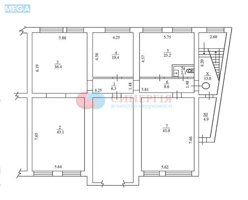 Продаж комерційної нерухомості, 360&nbsp;кв.м, под офис, <a class="location-link" href="/kiev/" title="Недвижимость Київ">Київ</a>, <a class="location-link" href="/kiev/pecherskij/" title="Недвижимость Печерський район">Печерський р-н</a>, Костя Гордієнка пров., 2а (изображение 17)