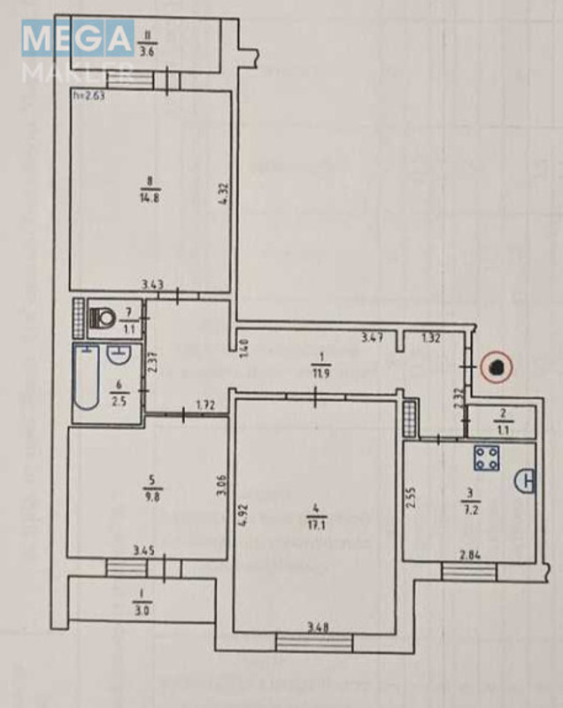 Продаж 3 кімнатної квартири (72/41/7), 7 пов. 9 пов. будинку, <a class="location-link" href="/kiev/" title="Недвижимость Київ">Київ</a>, <a class="location-link" href="/kiev/obolonskij/" title="Недвижимость Оболонський район">Оболонський р-н</a>, Маршала Тимошенко ул., 7а (изображение 20)