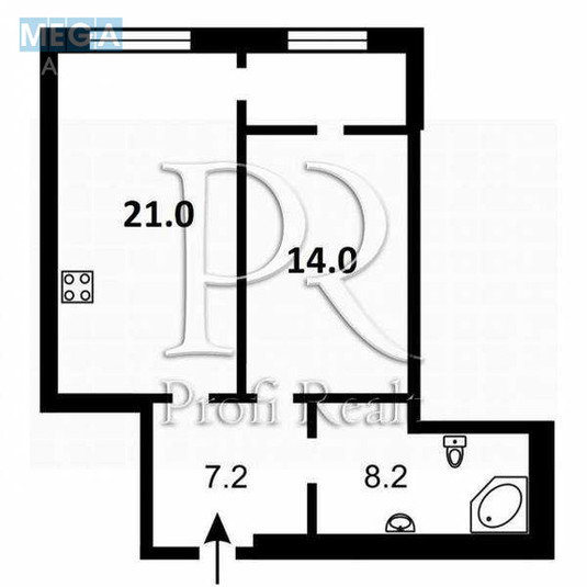 Продаж 1 кімнатної квартири (55/14/21), 14 пов. 25 пов. будинку, <a class="location-link" href="/kiev/" title="Недвижимость Київ">Київ</a>, <a class="location-link" href="/kiev/podolskij/" title="Недвижимость Подільський район">Подільський р-н</a>, Всеволода Змієнка вулиця, 19 (изображение 21)