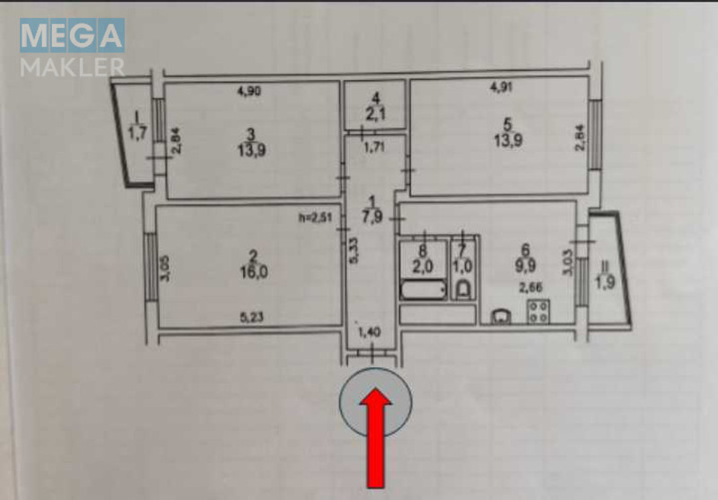 Продаж 3 кімнатної квартири (70/43/9), 11 пов. 16 пов. будинку, <a class="location-link" href="/kiev/" title="Недвижимость Київ">Київ</a>, <a class="location-link" href="/kiev/podolskij/" title="Недвижимость Подільський район">Подільський р-н</a>, Свободы просп., 30 (изображение 12)