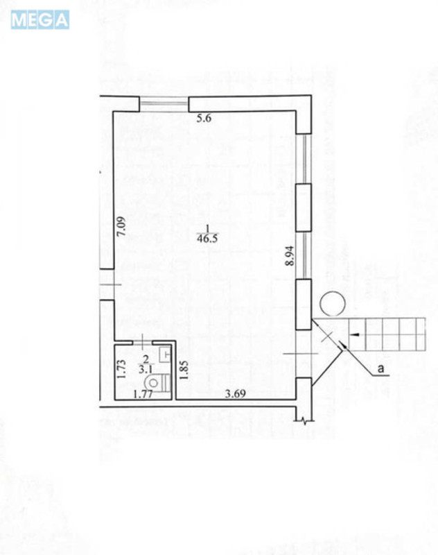 Продаж комерційної нерухомості, 49&nbsp;кв.м, под магазин, <a class="location-link" href="/kiev/" title="Недвижимость Київ">Київ</a>, <a class="location-link" href="/kiev/dneprovskij/" title="Недвижимость Дніпровський район">Дніпровський р-н</a>, Краківська вул., 14 (изображение 4)