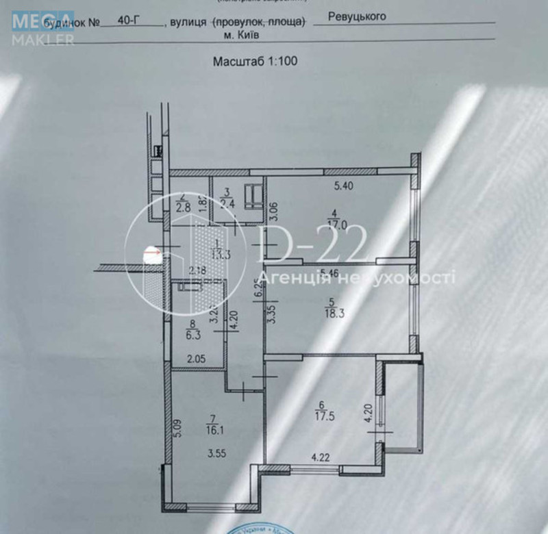 Продаж 3 кімнатної квартири (97/52/17), 8 пов. 26 пов. будинку, <a class="location-link" href="/kiev/" title="Недвижимость Київ">Київ</a>, <a class="location-link" href="/kiev/darnickij/" title="Недвижимость Дарницький район">Дарницький р-н</a>, Ревуцького вул., 40-Г (изображение 18)