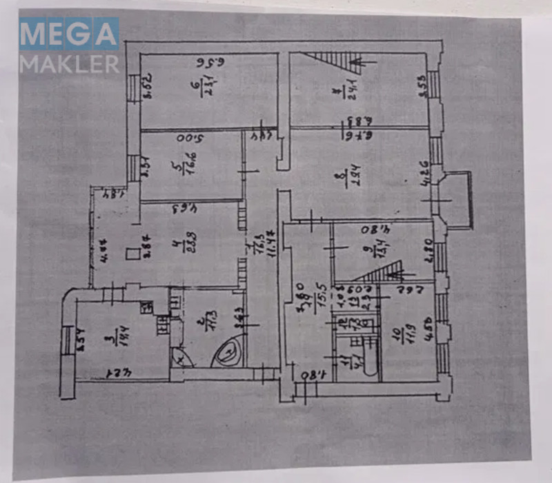 Продаж 7 кімнатної квартири (225/120/20), 2 пов. 5 пов. будинку, <a class="location-link" href="/kiev/" title="Недвижимость Київ">Київ</a>, <a class="location-link" href="/kiev/shevchenkovskij/" title="Недвижимость Шевченківський район">Шевченківський р-н</a>, Саксаганського 28 ( <img src="https://megamakler.com.ua/metro/00ff00.gif" alt="" class="metro" /> м. Дворец спорта, 15 минут ) (изображение 31)