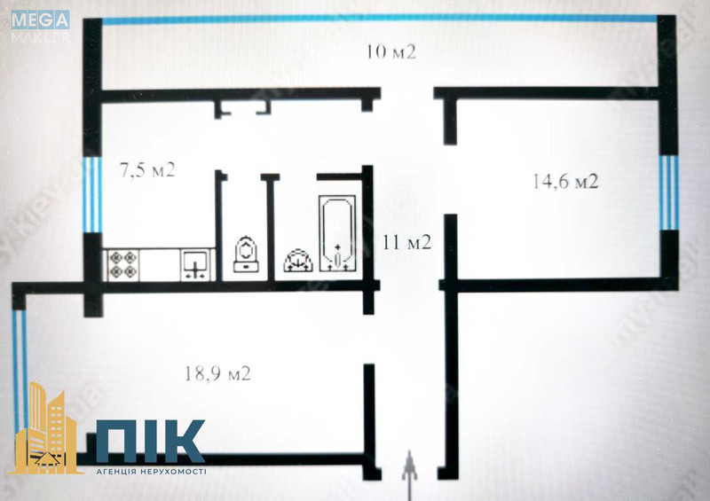 Продаж 2 кімнатної квартири (63/34/7,5), 3 пов. 9 пов. будинку, <a class="location-link" href="/kiev/" title="Недвижимость Київ">Київ</a>, <a class="location-link" href="/kiev/solomenskij/" title="Недвижимость Солом'янський район">Солом'янський р-н</a>, Волгоградская ул., 33 (изображение 25)