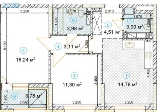 Оренда 2 кімнатної квартири, <a class="location-link" href="/kiev/" title="Недвижимость Київ">Київ</a>, <a class="location-link" href="/kiev/solomenskij/" title="Недвижимость Солом'янський район">Солом'янський р-н</a>, Народного Ополчения ул., 11 (изображение 14)