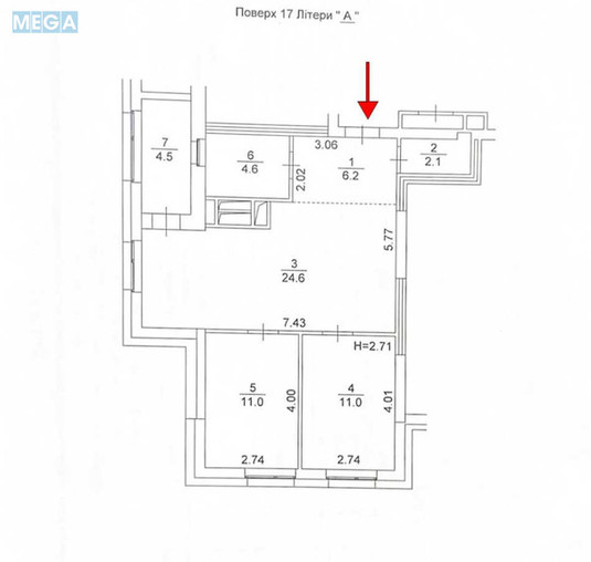 Продаж 2 кімнатної квартири (64/?/24), 17 пов. 25 пов. будинку, <a class="location-link" href="/kiev/" title="Недвижимость Київ">Київ</a>, <a class="location-link" href="/kiev/shevchenkovskij/" title="Недвижимость Шевченківський район">Шевченківський р-н</a>, Олени Теліги вул., 25 (изображение 6)