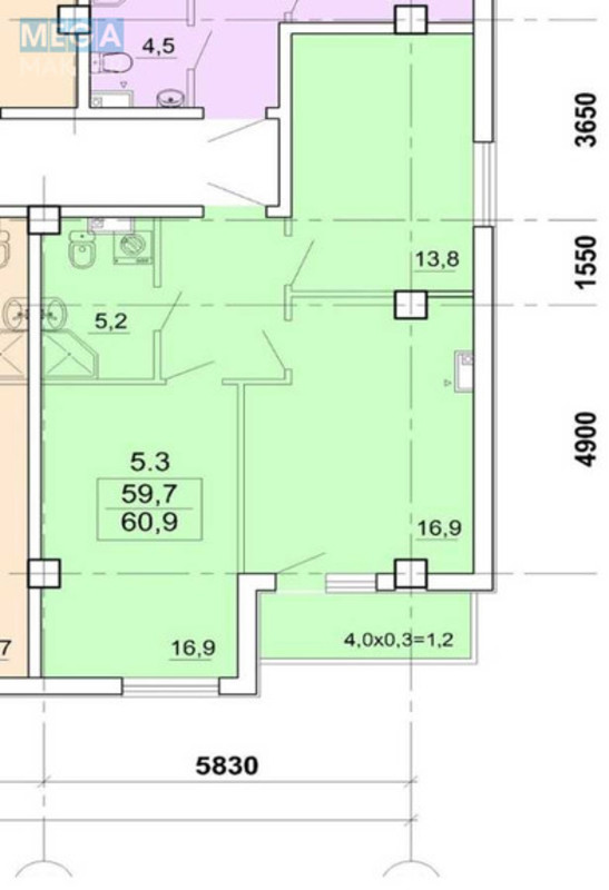 Продаж 2 кімнатної квартири (60/?/?), 5 пов. 9 пов. будинку, <a class="location-link" href="/odessa/" title="Недвижимость Одеса">Одеса</a>, <a class="location-link" href="/odessa/primorskij/" title="Недвижимость Приморський район">Приморський р-н</a>, Карантинная, 22 (изображение 4)