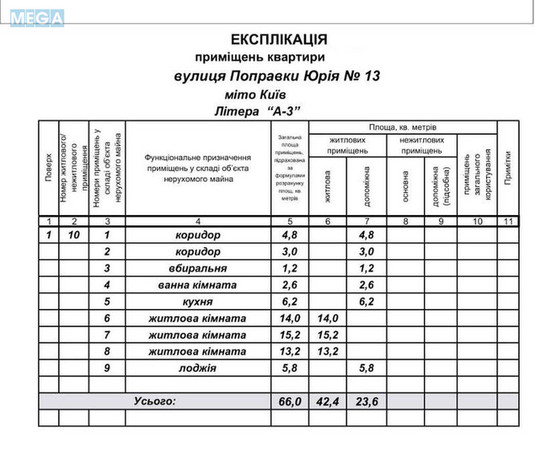 Продаж 3 кімнатної квартири (66/42/6), 1 пов. 3 пов. будинку, <a class="location-link" href="/kiev/" title="Недвижимость Київ">Київ</a>, <a class="location-link" href="/kiev/dneprovskij/" title="Недвижимость Дніпровський район">Дніпровський р-н</a>, Юрія Поправки вул., 13 (изображение 19)