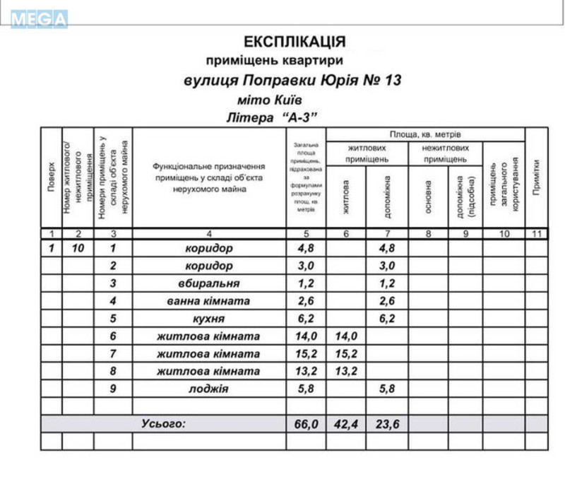 Продаж 3 кімнатної квартири (66/42/6), 1 пов. 3 пов. будинку, <a class="location-link" href="/kiev/" title="Недвижимость Київ">Київ</a>, <a class="location-link" href="/kiev/dneprovskij/" title="Недвижимость Дніпровський район">Дніпровський р-н</a>, Юрія Поправки вул., 13 (изображение 19)