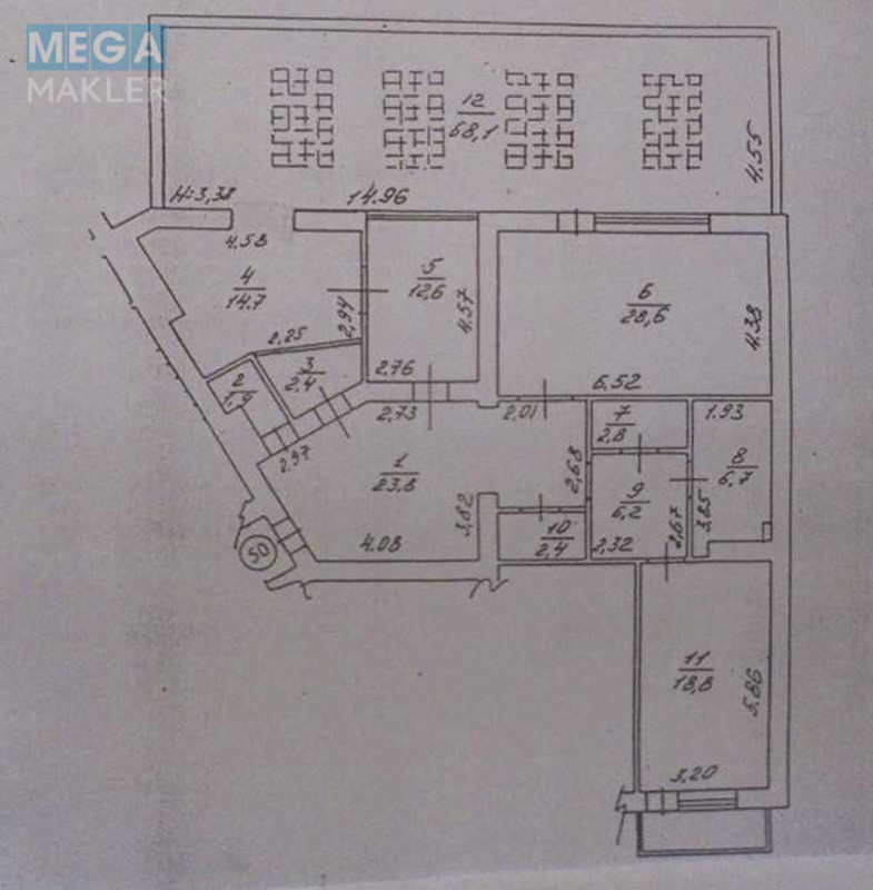 Продаж 4 кімнатної квартири (190/120/14), 3 пов. 22 пов. будинку, <a class="location-link" href="/kiev/" title="Недвижимость Київ">Київ</a>, <a class="location-link" href="/kiev/shevchenkovskij/" title="Недвижимость Шевченківський район">Шевченківський р-н</a>, Черновола Вячеслава ул., 25 (изображение 3)
