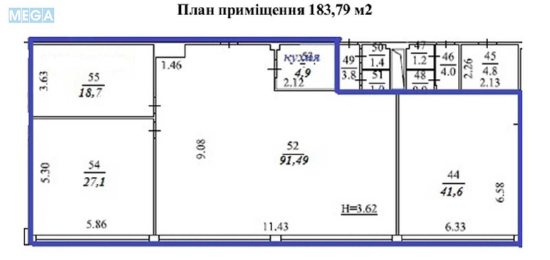 Оренда комерційної нерухомості, 184 кв.м, под офис, <a class="location-link" href="/kiev/" title="Недвижимость Київ">Київ</a>, <a class="location-link" href="/kiev/shevchenkovskij/" title="Недвижимость Шевченківський район">Шевченківський р-н</a>, Шолуденко ул., 3 (изображение 5)