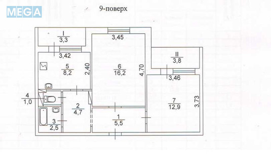 Продаж 2 кімнатної квартири (55/30/8), 9 пов. 12 пов. будинку, <a class="location-link" href="/kiev/" title="Недвижимость Київ">Київ</a>, <a class="location-link" href="/kiev/desnyanskij/" title="Недвижимость Деснянський район">Деснянський р-н</a>, Миколи Закревського вул., 17 (изображение 24)