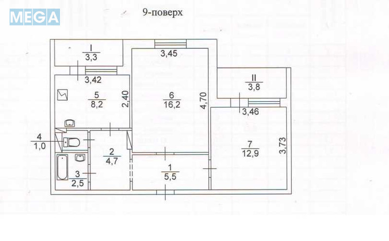 Продаж 2 кімнатної квартири (55/30/8), 9 пов. 12 пов. будинку, <a class="location-link" href="/kiev/" title="Недвижимость Київ">Київ</a>, <a class="location-link" href="/kiev/desnyanskij/" title="Недвижимость Деснянський район">Деснянський р-н</a>, Миколи Закревського вул., 17 (изображение 24)