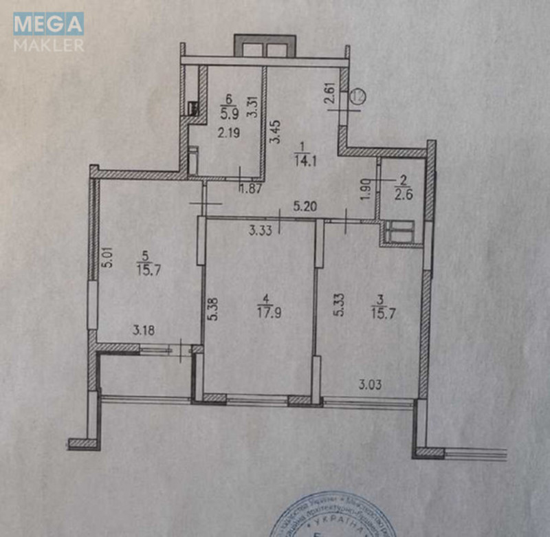 Продаж 2 кімнатної квартири (76/34/16), 3 пов. 26 пов. будинку, <a class="location-link" href="/kiev/" title="Недвижимость Київ">Київ</a>, <a class="location-link" href="/kiev/darnickij/" title="Недвижимость Дарницький район">Дарницький р-н</a>, Ревуцкого ул., 40Г (изображение 14)