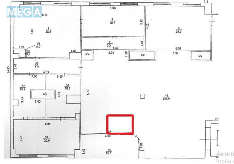 Оренда комерційної нерухомості, 4 кв.м, под магазин, <a class="location-link" href="/kharkov/" title="Недвижимость Харків">Харків</a>, <a class="location-link" href="/kharkov/kominternovskij/" title="Недвижимость Слобідський (Комінтернівський) район">Слобідський (Комінтернівський) р-н</a>, проспект Байрона, 23а (изображение 4)