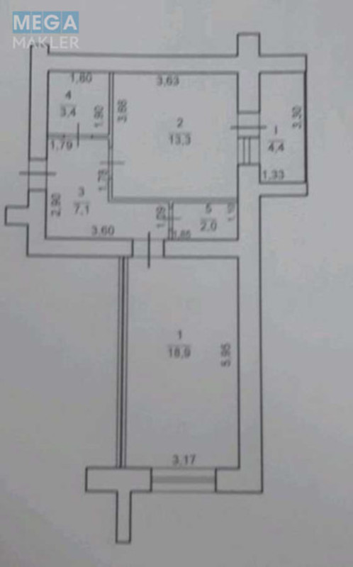 Продаж 1 кімнатної квартири (49/19/14), 9 пов. 10 пов. будинку, <a class="location-link" href="/chernigov/" title="Недвижимость Чернігів">Чернігів</a>, <a class="location-link" href="/chernigov/desnyanskij/" title="Недвижимость Деснянський район">Деснянський р-н</a>, Красносільського, 51 (изображение 2)