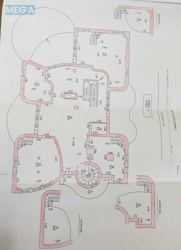 Продаж дома, 4 поверху, 1 500 кв.м, 10 кімнат, ділянка 15 соток, <a class="location-link" href="/kiev/" title="Недвижимость Київ">Київ</a>, <a class="location-link" href="/kiev/shevchenkovskij/" title="Недвижимость Шевченківський район">Шевченківський р-н</a>, Невская ул. (изображение 6)