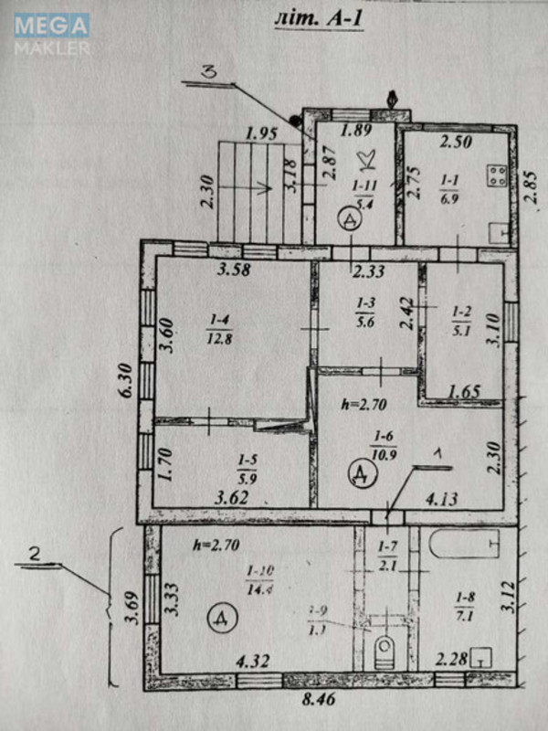 Продаж дома, 1 поверх, 78,80 кв.м, 4 кімнати, ділянка 8,20 соток, <a class="location-link" href="/dnepropetrovsk/" title="Недвижимость Дніпра">Дніпро</a>, Сержа Лифаря, 71 (изображение 5)
