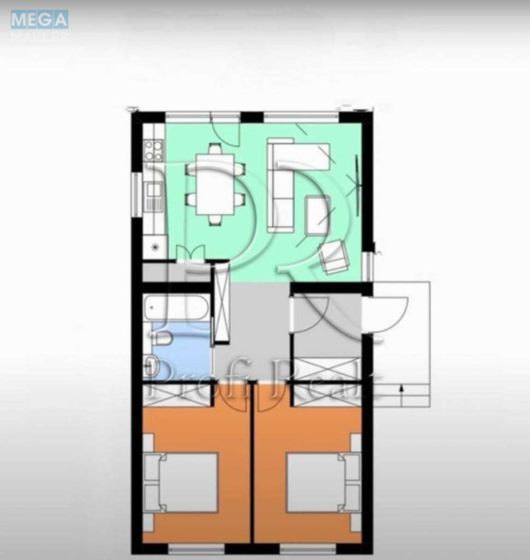 Продаж дома, 1 поверх, 60 кв.м, 2 кімнати, ділянка 3 сотки, <a class="location-link" href="/novye-petrovcy/" title="Недвижимость Нові Петрівці">Нові Петрівці</a>, Київська вулиця (изображение 2)