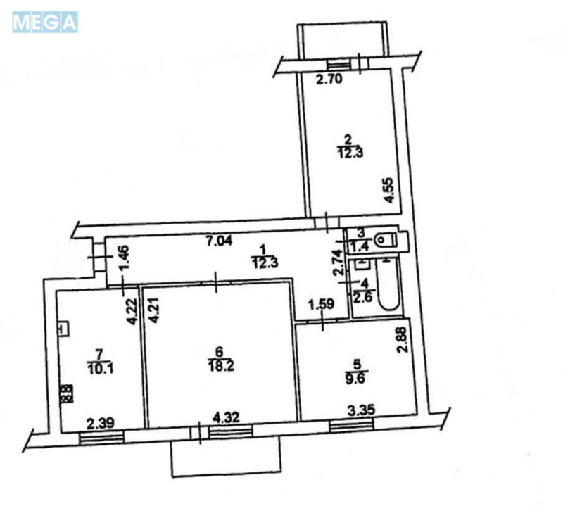 Продаж 3 кімнатної квартири (68,8/?/13), 8 пов. 9 пов. будинку, <a class="location-link" href="/kiev/" title="Недвижимость Київ">Київ</a>, <a class="location-link" href="/kiev/darnickij/" title="Недвижимость Дарницький район">Дарницький р-н</a>, Російська вул., 47 (изображение 7)