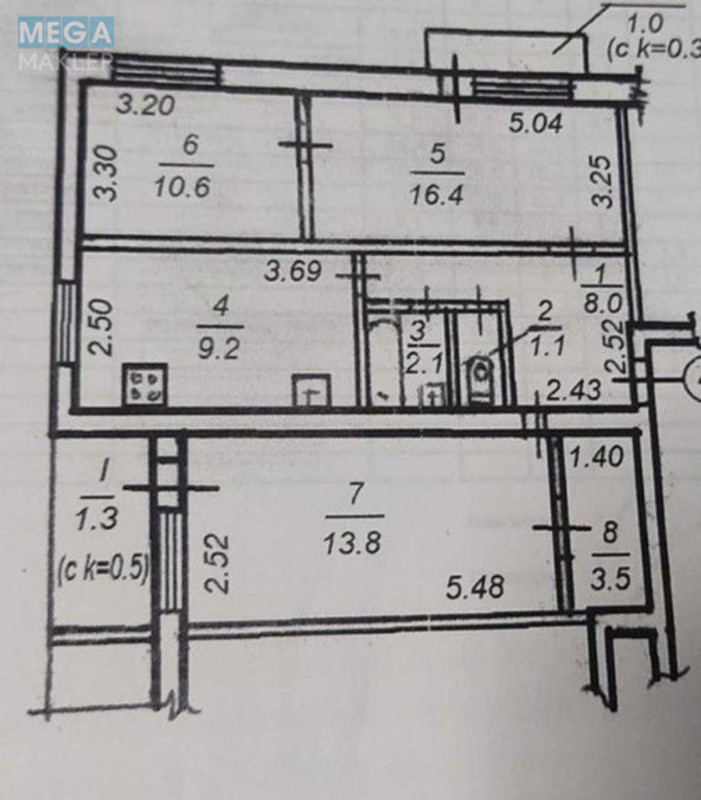 Оренда 3 кімнатної квартири, <a class="location-link" href="/dnepropetrovsk/" title="Недвижимость Дніпра">Дніпро</a>, Героїв Крут, 10 (изображение 16)