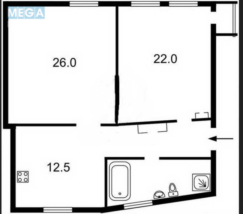 Продаж 2 кімнатної квартири (76/48/12), 5 пов. 5 пов. будинку, <a class="location-link" href="/kiev/" title="Недвижимость Київ">Київ</a>, <a class="location-link" href="/kiev/pecherskij/" title="Недвижимость Печерський район">Печерський р-н</a>, Інститутська вул., 24/7 (изображение 12)