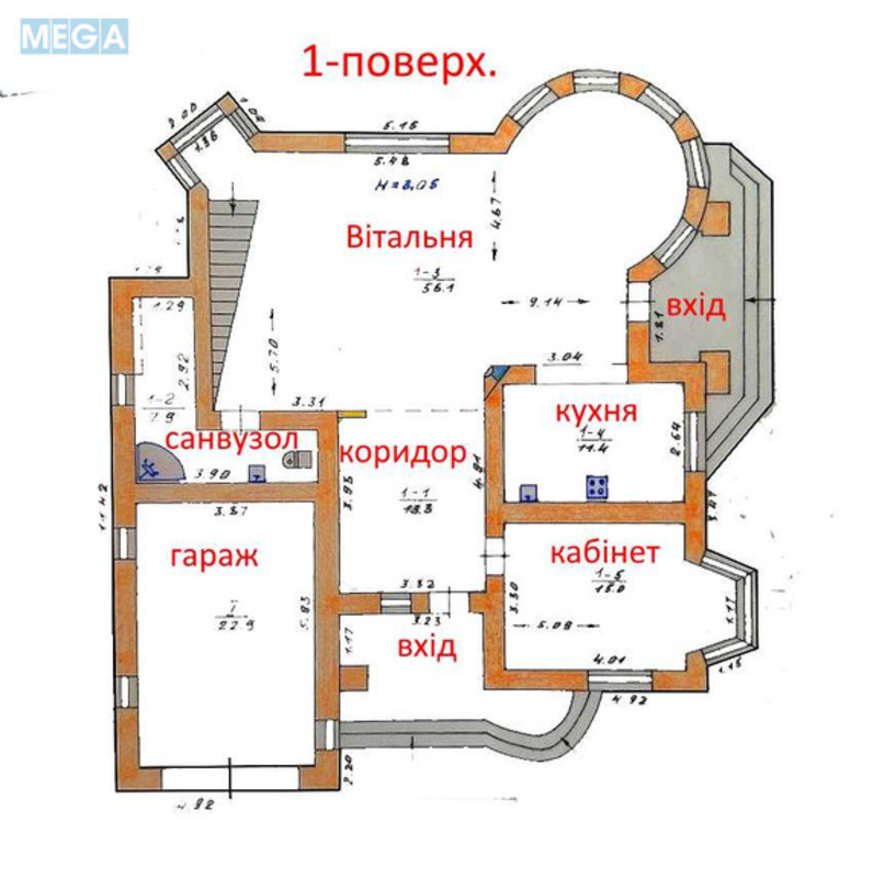 Продаж дома, 2 поверху, 254 кв.м, 6 кімнат, ділянка 15 соток, <a class="location-link" href="/myla/" title="Недвижимость Мила">Мила</a>, лесная (изображение 3)