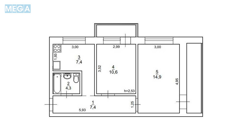Продаж 2 кімнатної квартири (50/25/7), 9 пов. 9 пов. будинку, <a class="location-link" href="/kiev/" title="Недвижимость Київ">Київ</a>, <a class="location-link" href="/kiev/shevchenkovskij/" title="Недвижимость Шевченківський район">Шевченківський р-н</a>, Даниила Щербаковского ул., 31б (изображение 14)