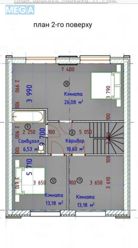 Продаж дома, 2 поверху, 140 кв.м, 4 кімнати, ділянка 8 соток, <a class="location-link" href="/mihajlovka-rubezhovka/" title="Недвижимость Михайлівка-Рубежівка">Михайлівка-Рубежівка</a>, Гагаріна (изображение 10)